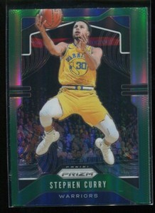 Stephen Curry  2019-20 Panini Prizm Green Prizm #98 Golden State Warriors HOF