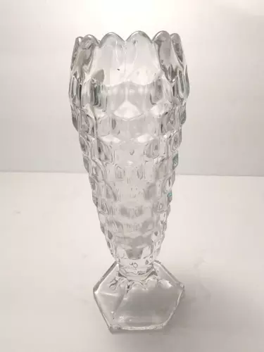 Vintage Fostoria American Cupped-in Bud Vase 6.25" Cubist Exc. Cond.