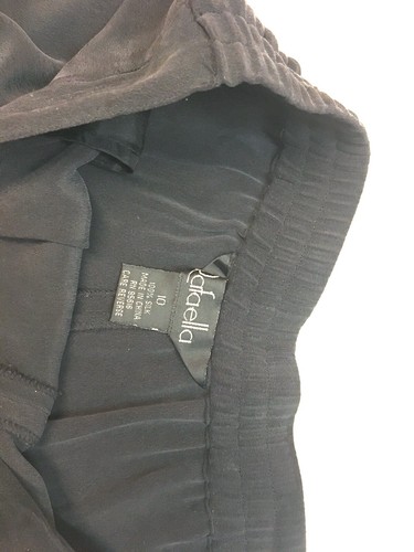 NEW Medium SILK Rafaella Vintage Black Pleated Dress Elegant Lounge Pants - Picture 5 of 6