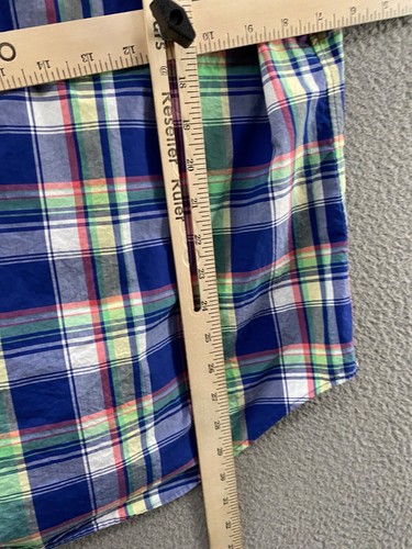 Ralph Lauren Shirt Mens Medium Blue Green Multicolor Plaid Button Down Pony Logo - Bild 7 von 9