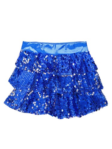 Kids Girls Sequins Tutu Mini Skirt Latin Jazz Dance Dress Gymnastics Costume - Picture 59 of 81