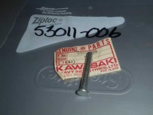 NOS Kawasaki KZ400 KZ440 KZ750 Dual Seat Pivot Pin OEM 53011-006