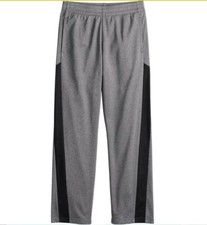 TEK GEAR Tricot Pants Joggers Boys pockets Sz MED 10-12 dark heather gray NEW
