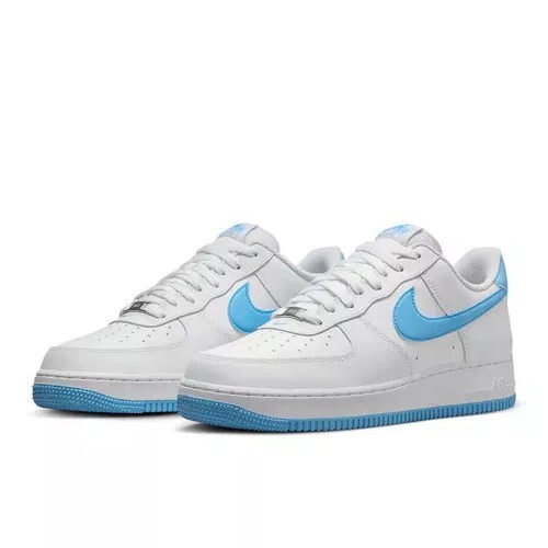 Nike Air Force 1 07 "University Blue" Sneaker Herren Weiß Blau (FQ4296-100) NEU - Bild 2 von 6