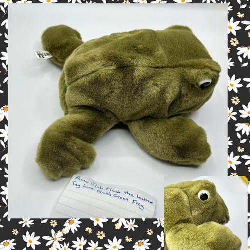 Anna Club Plush The Leather Tag Line Frog Plush Green Croak Toy 1990 - Picture 1 of 9