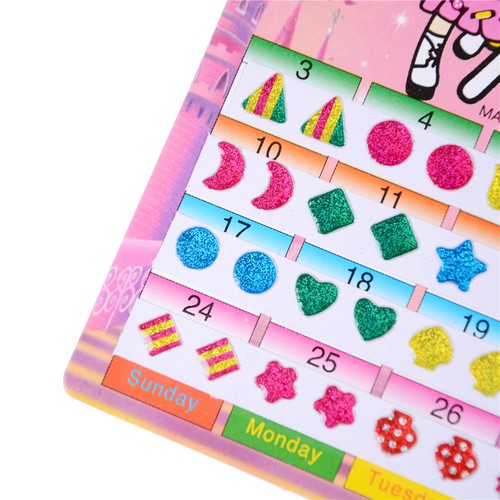 1Sheet Colorful Kid Crystal Stick Earring Sticker Jewellery Party Toy Gift B^qk - Bild 6 von 6