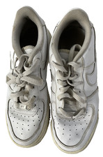 NIKE Air Force 1 Low Triple White Leather UNISEX Youth 6Y 314192-117