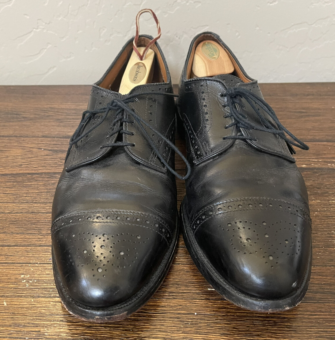 Allen Edmonds Sanford Black Leather Cap Toe Oxford Sz 11.5 D Allen Edmonds SANFORD Black Cap-toe Derby Bluchers 5207 Mens  main image 4