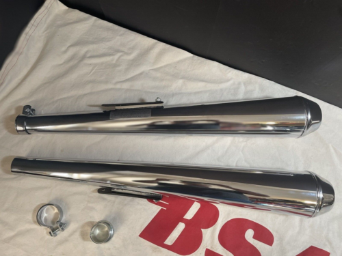 BSA Triumph 26" Muffler Silencer Set Megaphone / Reverse Cone OIF 1971 -1983 - Bild 4 von 7