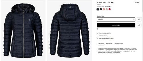 NEW jacket Navy + removable hood w Adult small medium 36" Chest Warm & LiGHT - Picture 2 of 11