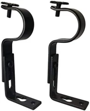 Adjustable Curtain Rod Brackets - Black (Set of 4) Curtain Rod Holder
