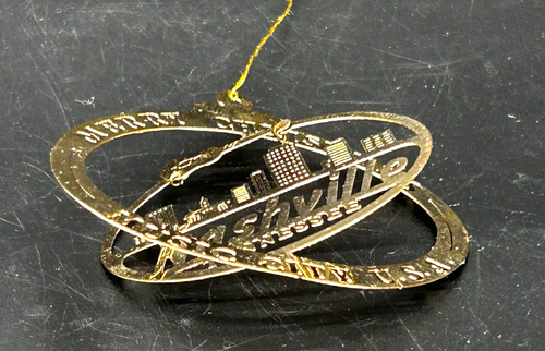 Vintage Tamerlane 24KT Gold Nashville Tennessee Music City Christmas Ornament - Picture 8 of 13