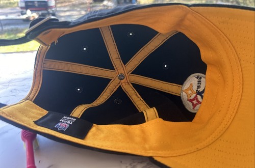 Schwarze Reebok Pittsburgh Steelers Team Bekleidung verstellbare Mütze  - Bild 4 von 6