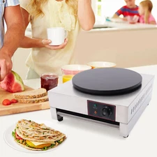 1700W 16" Commercial Electric Crepe Maker Pancake Machine Big Hotplate Non Stick