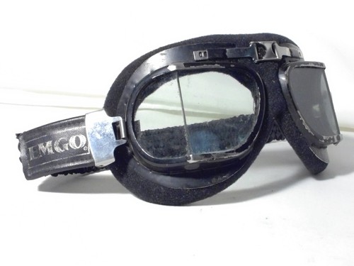 Vintage - EMGO - Retro Motorcycle Goggles Clear Lens Unisex Padded - Picture 5 of 8