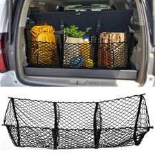 3 Pockets Cargo Storage Organizer Net Stretchy Trunk For Cadillac Escalade ESV