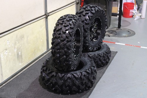 HONDA BIG RED 700 27" RIP SAW RADIAL ATV TIRE 14" HD4 WHEEL KIT IRSL5 - Picture 3 of 7