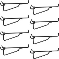 Pegboard Shelf Hooks 8PACK 6 Inch Metal Utility Set 1/4 Inch Peg Board Organizer