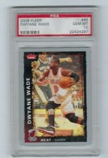 2008 Fleer #95 - Dwyane Wade - Miami Heat HOF MVP  -GEM MINT PSA 10-