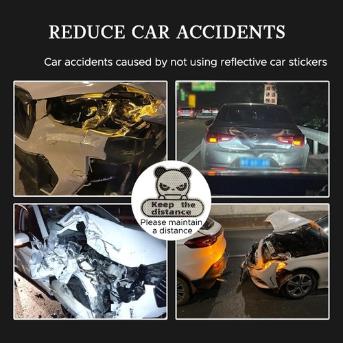 1 Keep Your Distance Reflective Safety Warning Sticker for Cars - Gray - Foto 4 di 8