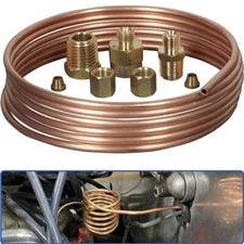 Mechanical Oil Pressure Gauge 72in Inch Copper Line Tubing Install Kit w Fitting