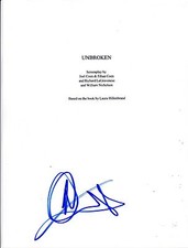 JACK O'CONNELL SIGNED UNBROKEN SCRIPT FULL 125 PAGE AUTHENTIC AUTOGRAPH JOLIE 
