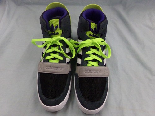 ADIDAS DECADE OG MID Black, Gray & Neon Green Men’s 13 Basketball Sneakers Shoes - Picture 2 of 5