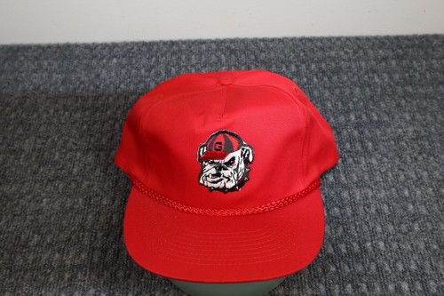 De colección Georgia Bulldogs Sombrero Gorra Camionero Snap Back Logo Rojo Cuerda Bill - Imagen 2 de 11