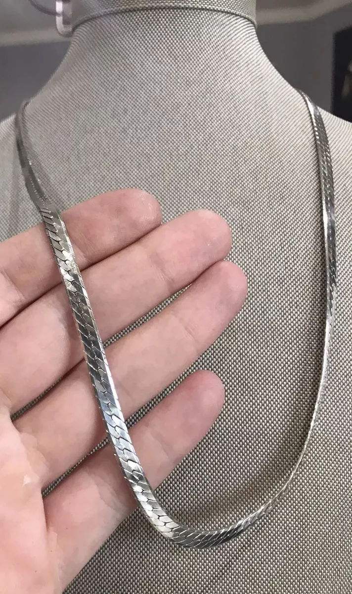 Sterling herringbone necklace sale