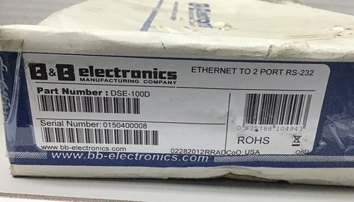 B&B Electronics Ethernet to 2 Port RS-232 DSE-100D Device Server (B140) - Picture 5 of 5