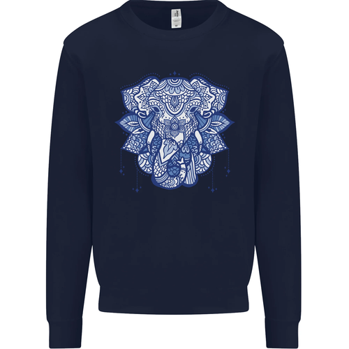 Elephant Mandala Art Kids Sweatshirt Jumper - Picture 27 of 92
