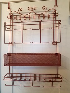 Over The Door Jewelry Organizer Valet Metal White Necklaces