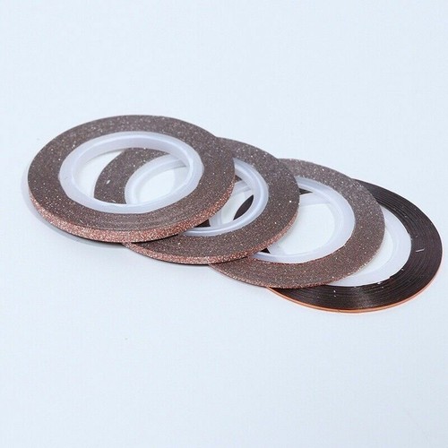 4 Rolls Rose Gold Nail Arts Striping Line 1/2/3mm Tape Stickers Decor Rose Gold - Picture 9 of 10