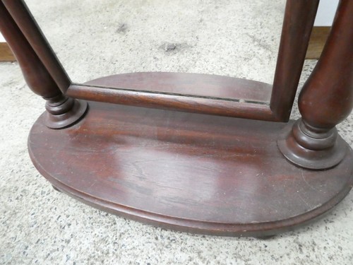 ANTIQUE VICTORIAN TABLE TOP SWIVEL MIRROR TURNED AUSTRALIAN CEDAR TIMBER STAND - Picture 5 of 13