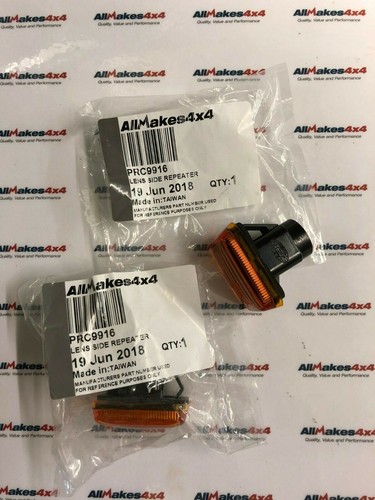 ALLMAKES RR P38 DISCOVERY AMBER SIDE WING REPEATER INDICATOR LAMP LENS PRC9166x2 - Picture 1 of 2