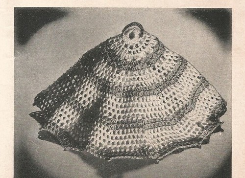 Vintage Knitting Crochet Pattern Bed Jacket Hankie Edging Hood Stocking Cap K19 - Picture 9 of 14