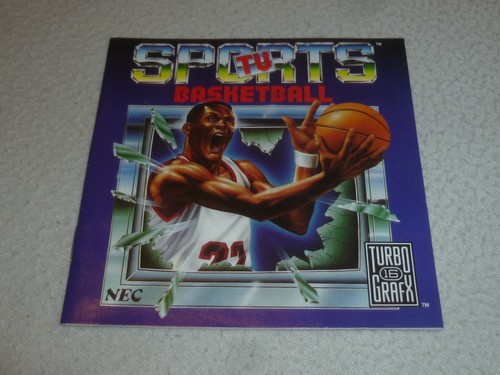 TURBOGRAFX 16 TURBO GRAFX HU CARD SPORTS TV BASKETBALL MANUAL ONLY NEC 1990  - Picture 1 of 2