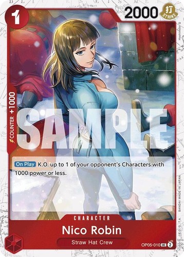One Piece Nico Robin (Jolly Roger Foil) (OP05-010/326) Premium Booster NM FOIL