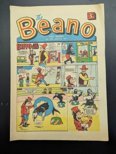 Beano Comic Nr. 1298 3. Juni 1967, Biffo der Bär, KOSTENLOSER UK-VERSAND