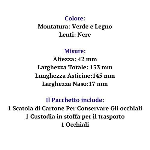 Occhiali Da Sole in Legno Lenti Polarizzate Occhiali Estate 2024 Uomo Donna - Foto 12 di 14
