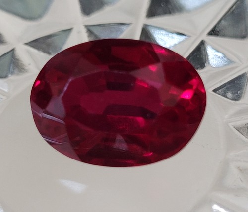 Rare 9.15 Ct Loose Blood Red Mozambique Ruby Like Corundum Heated Gemstone - Picture 5 of 8