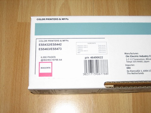 OKI Original Tonerkartusche magenta 46490622 für ES 5432-5442-5463-5473 NEU