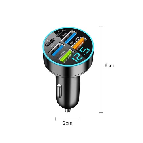 Auto Zigarettenanzünder Buchse Adapter USB 66W Ladegerät Typ C Handy Ladestecker - Picture 5 of 6
