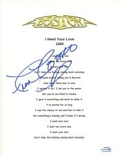 FRAN COSMO BOSTON SIGNED AUTOGRAPH LYRIC SHEET ACOA COA I NEED YOUR LOVE FRAN COSMO BOSTON SIGNED AUTOGRAPH LYRIC SHEET ACOA COA I NEED YOUR LOVE