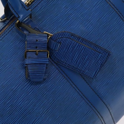 LOUIS VUITTON Epi Keepall 50 Boston Bag Blue M42965 LV Auth 115072 - Picture 18 of 22