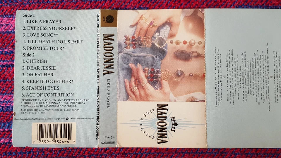 Madonna ~ Like A Prayer ( Australia Press ) Cassette - Image 3 of 4