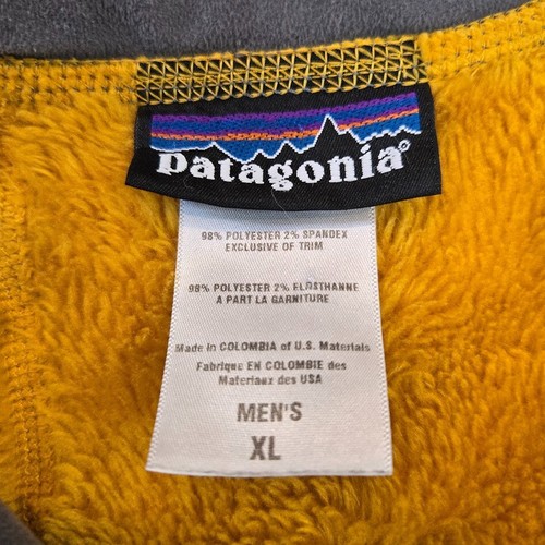Patagonia R3 Hi-Loft Jacket Men's Size XL Full Zip Autumn Leaf Yellow Polartec - Picture 6 of 10