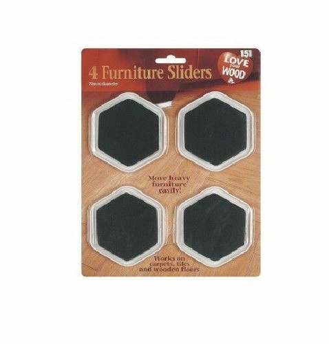 4 PACK FURNITURE SLIDERS GLIDERS MOVERS PROTECT CARPET WOOD & LAMINATE FLOORING - Picture 1 of 1