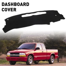Dash Cover Mat for 1998 Pad 1999 2000 2001 2002 2003 04 Chevy S10 Pick Up Black