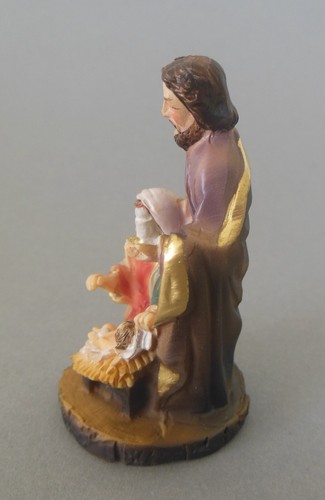 Heilige Familie ca. 6,3 cm hoch Krippenblock Krippenfigur Klosterarbeit K054-6 N - Bild 5 von 5